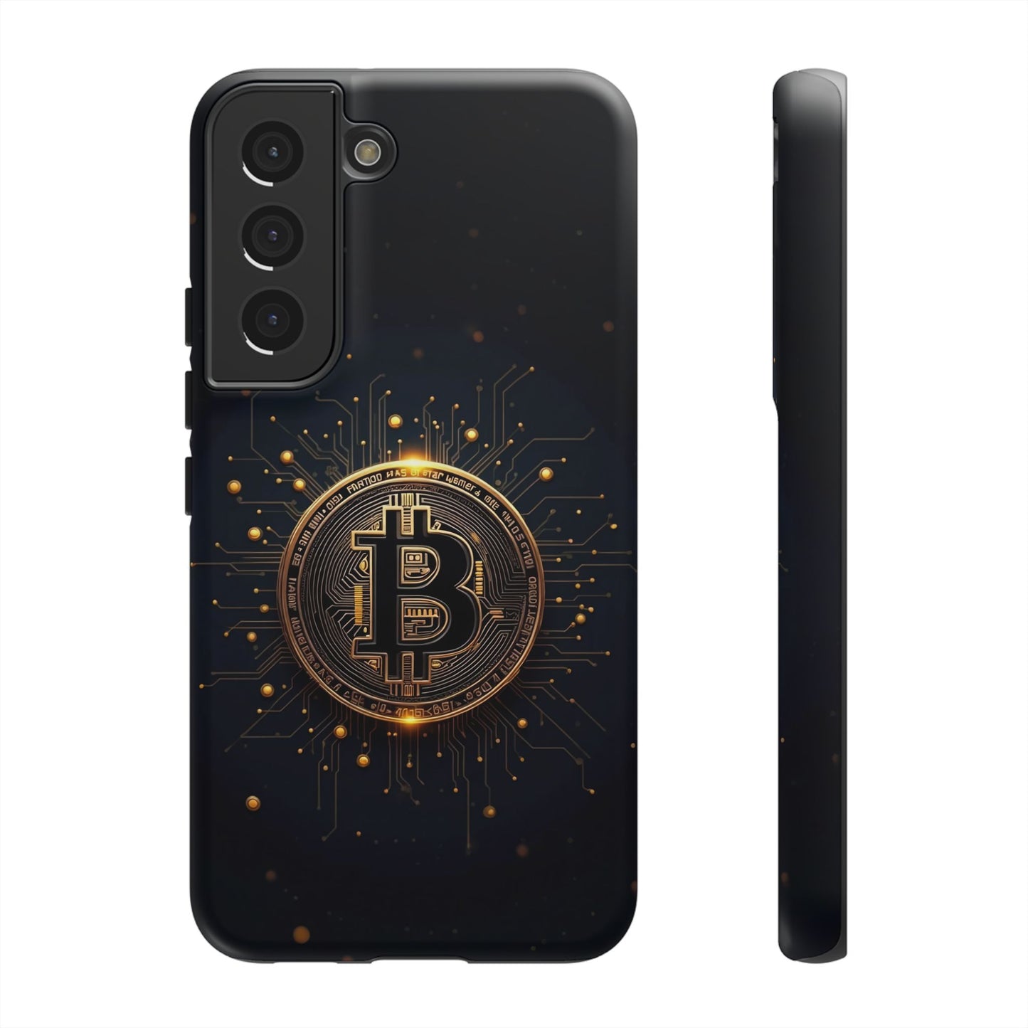 Bitcoin Samsung Tough Case for Smartphones, Crypto Lover Phone Accessory