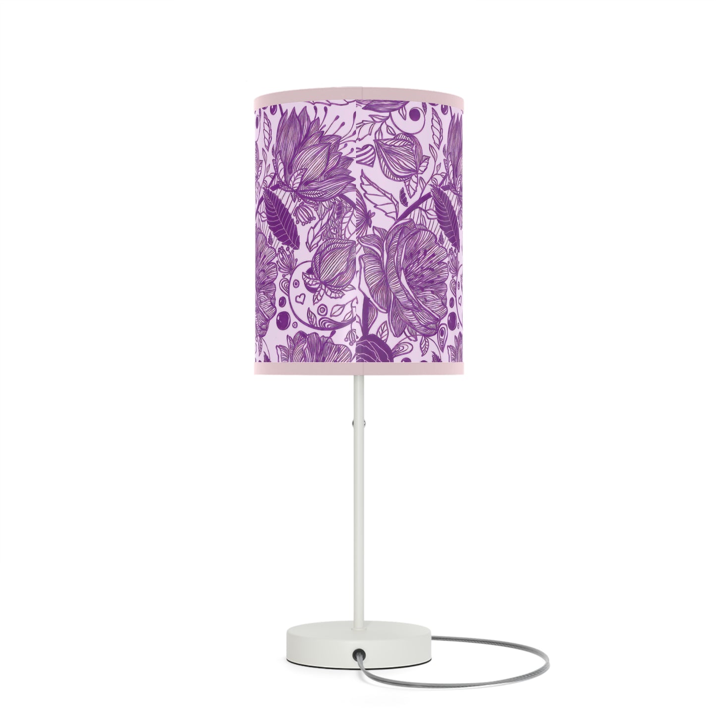 Graphical Garden: Purple Edition Lamp on a Stand, US|CA plug / Light Blue