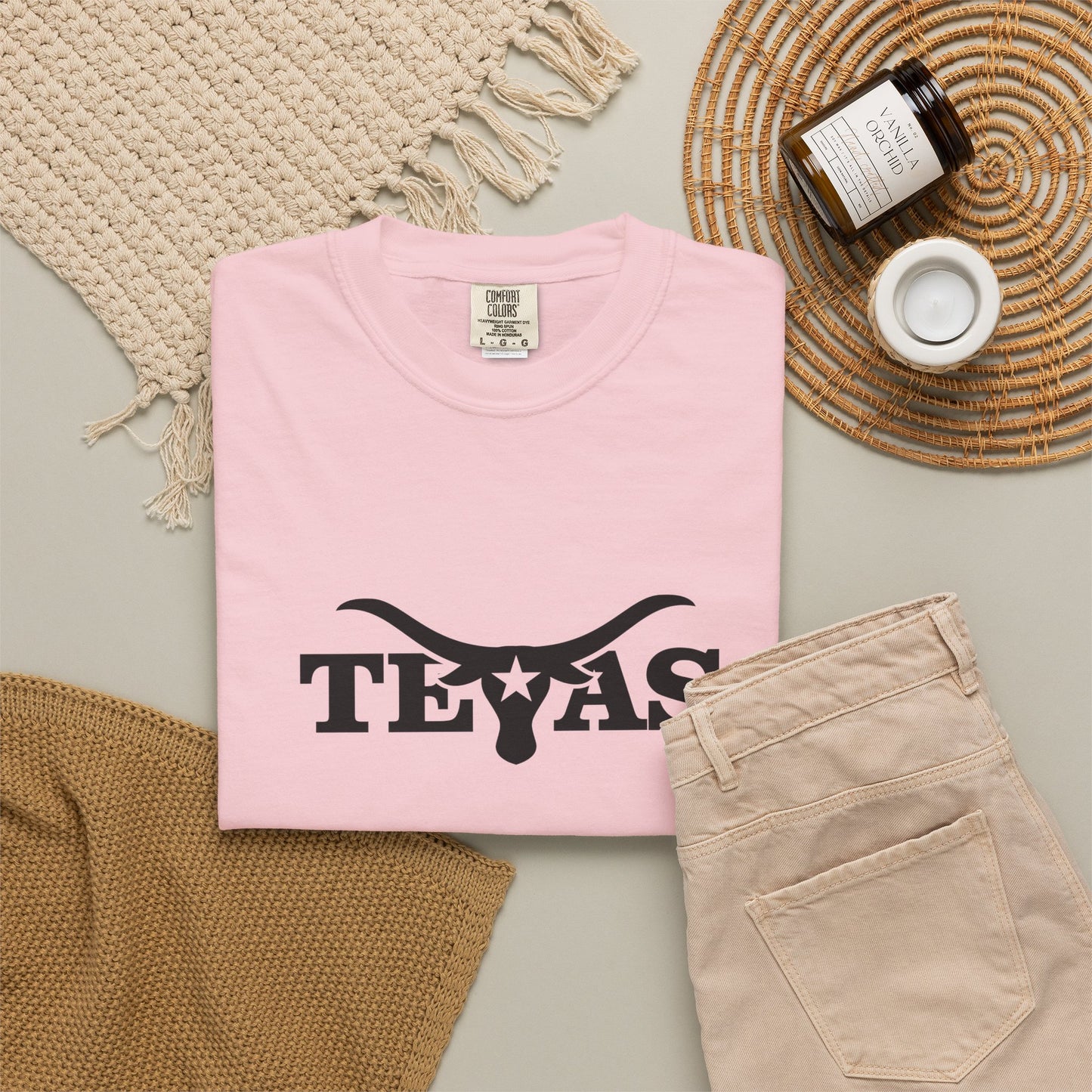 Texas Unisex Garment-Dyed T-Shirt - Cool Western Vibe for Everyday Wear