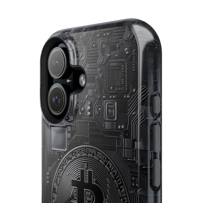 Black Bitcoin Magnetic iPhone Cases - Ideal for Tech Enthusiasts
