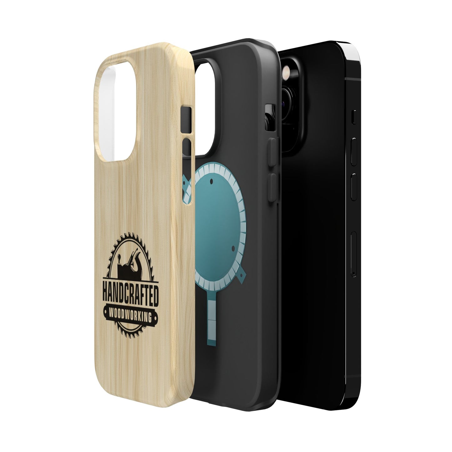 Handcrafted Woodworking Logo Magnetic Phone Cases