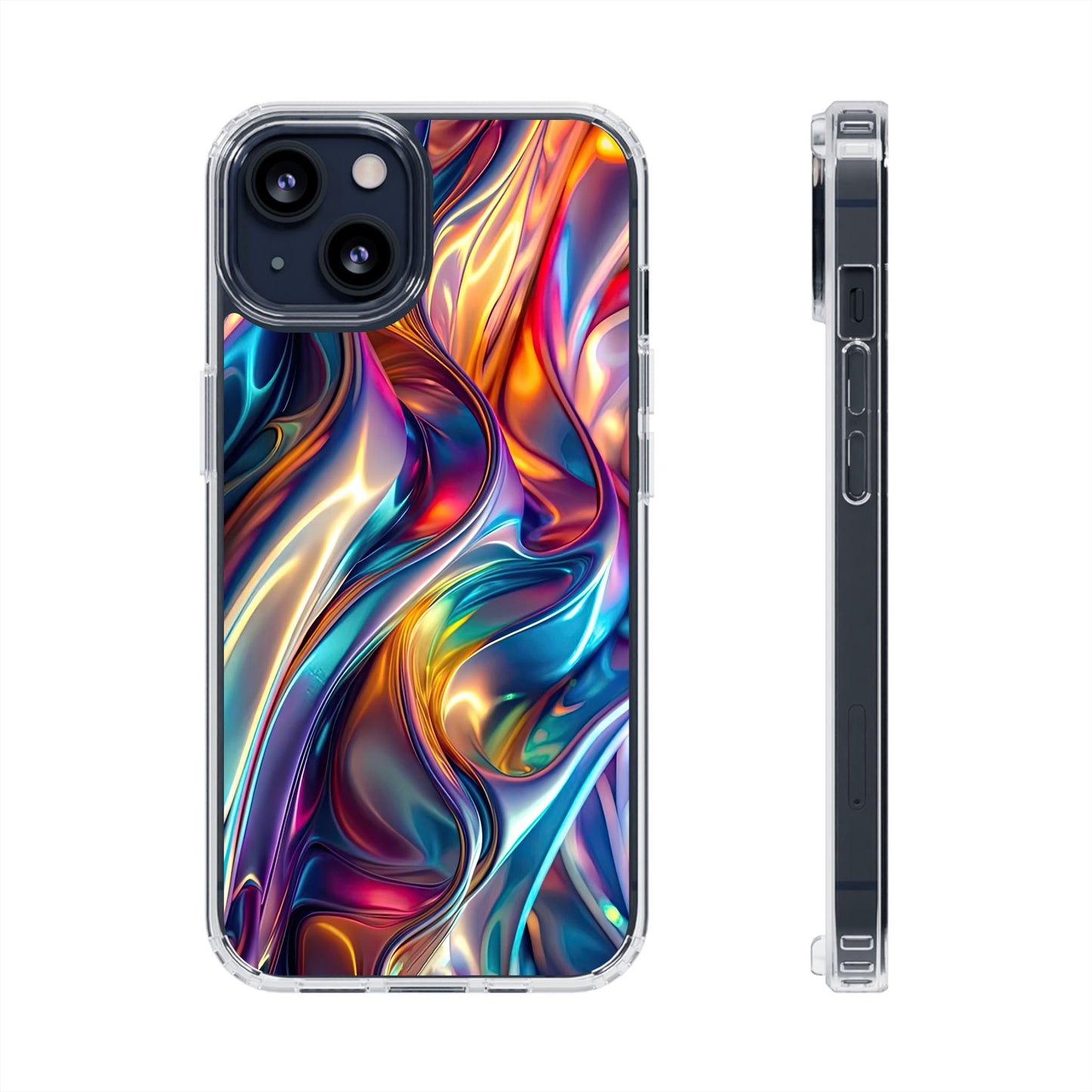 Colorful Clear Case for iPhone – Abstract Art Design