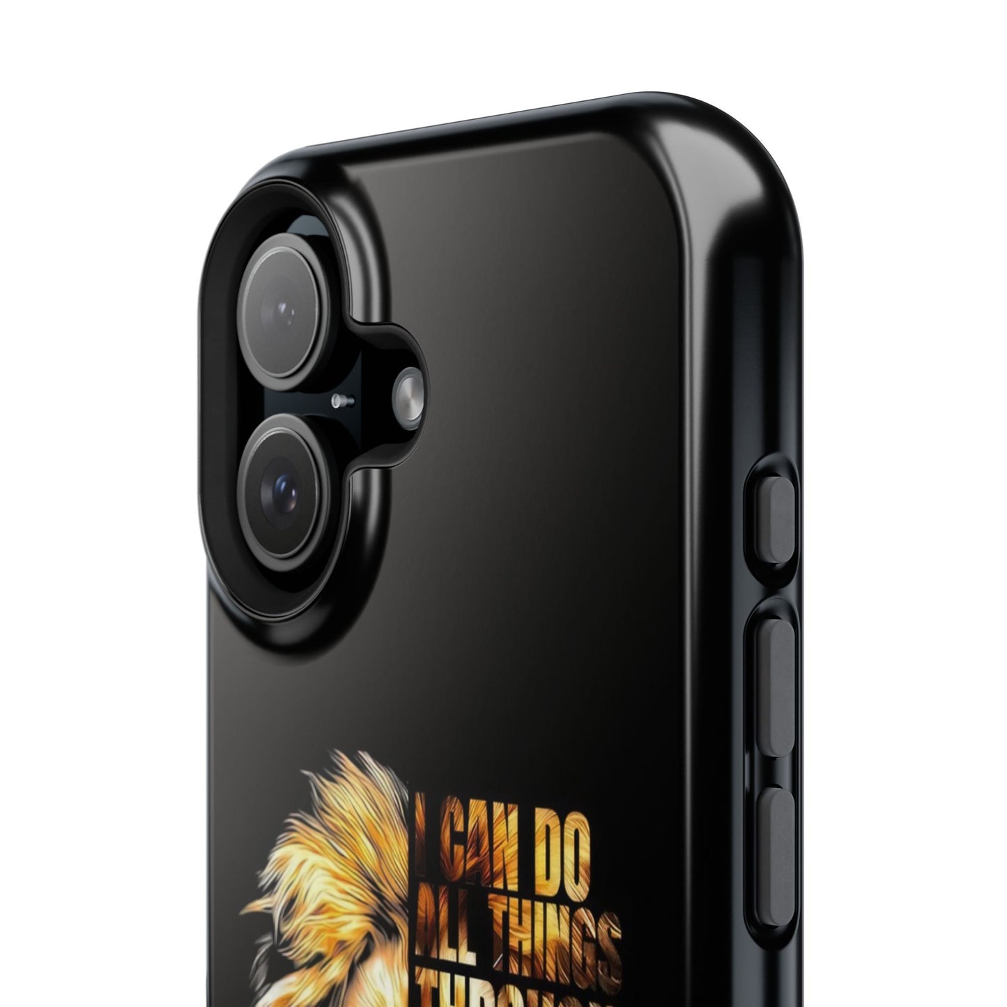 Inspirational Lion Magnetic iPhone Case, Strength & Faith, Christian Accessories