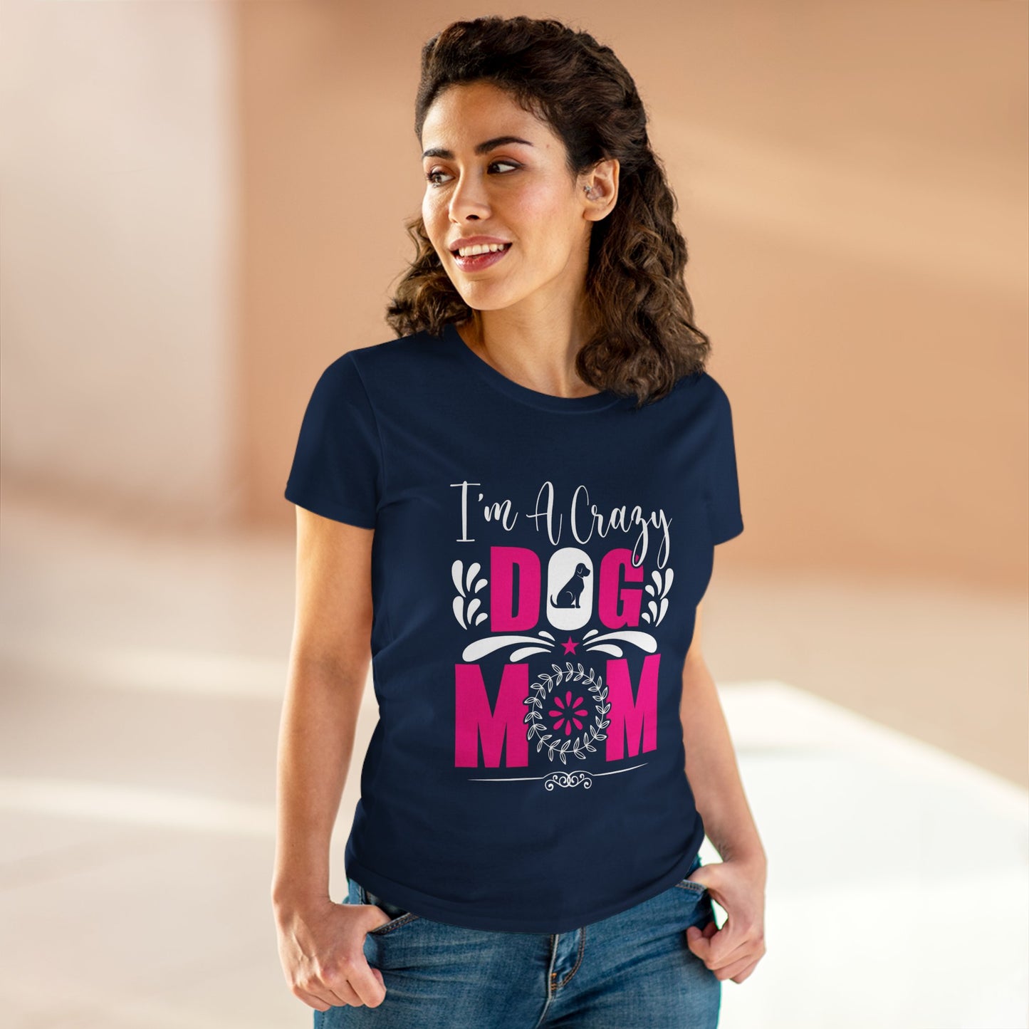 Dog Mom Women's Midweight Cotton Tee