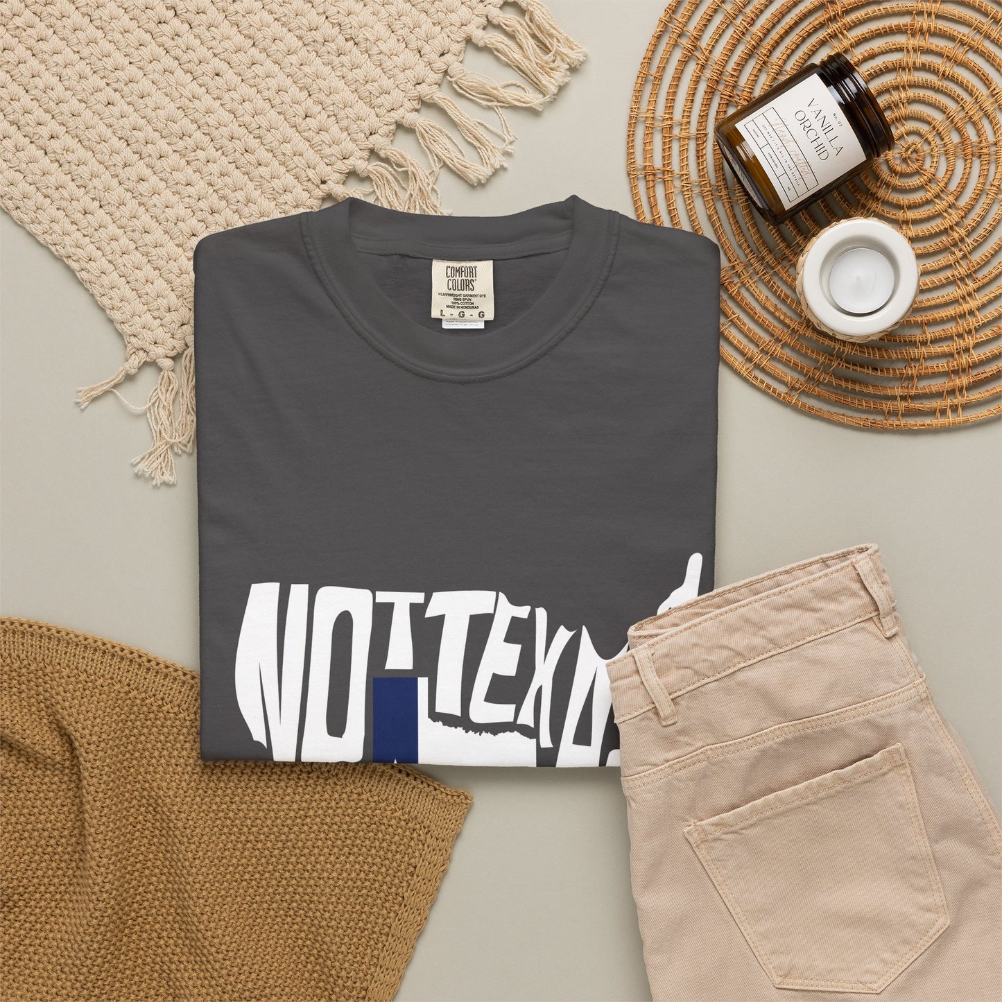 Unisex Garment-Dyed T-Shirt - Texas Graphic Tee - Fun Casual Wear for Texas Lovers