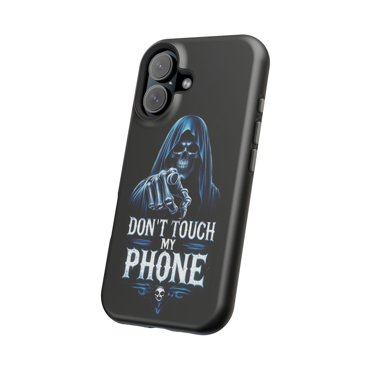 Gothic Magnetic iPhone Case: Don't Touch My Phone
