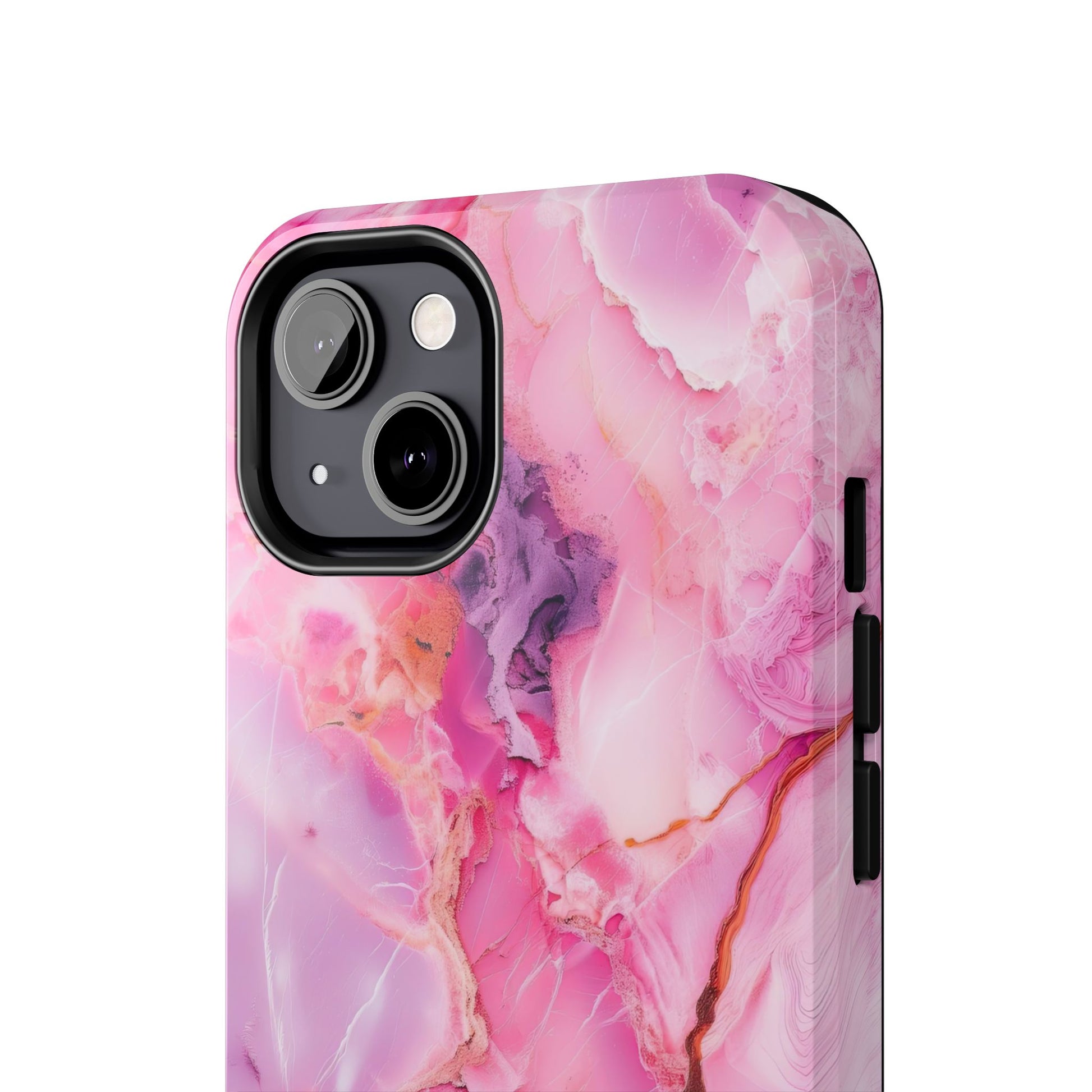 Pink Marble Tough Cases for iPhone, Stylish Protective Covers