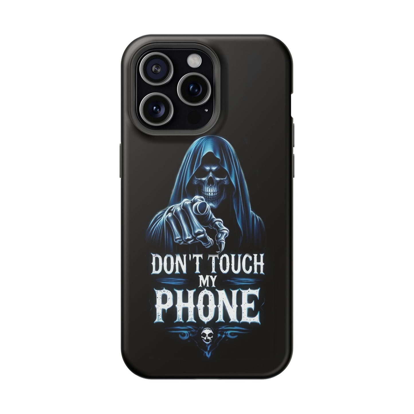 Gothic Magnetic iPhone Case: Don't Touch My Phone