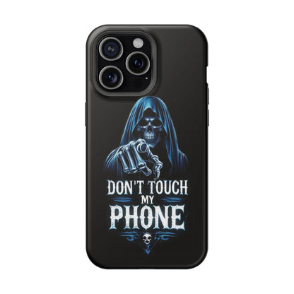 Gothic Magnetic iPhone Case: Don't Touch My Phone
