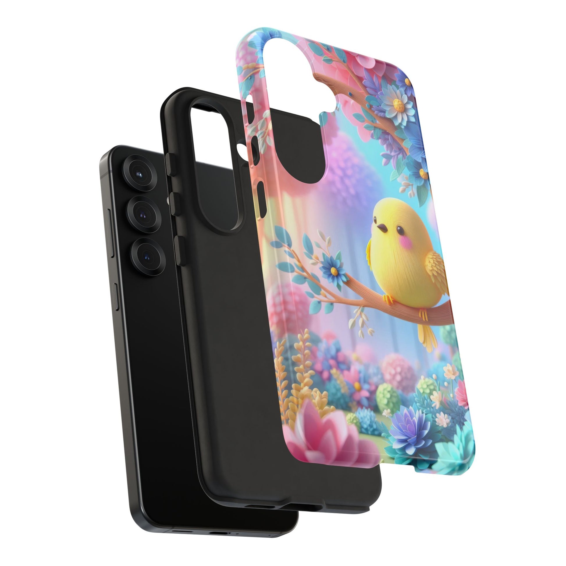 Colorful Bird Samsung Phone Case, Spring Vibe Mobile Shell