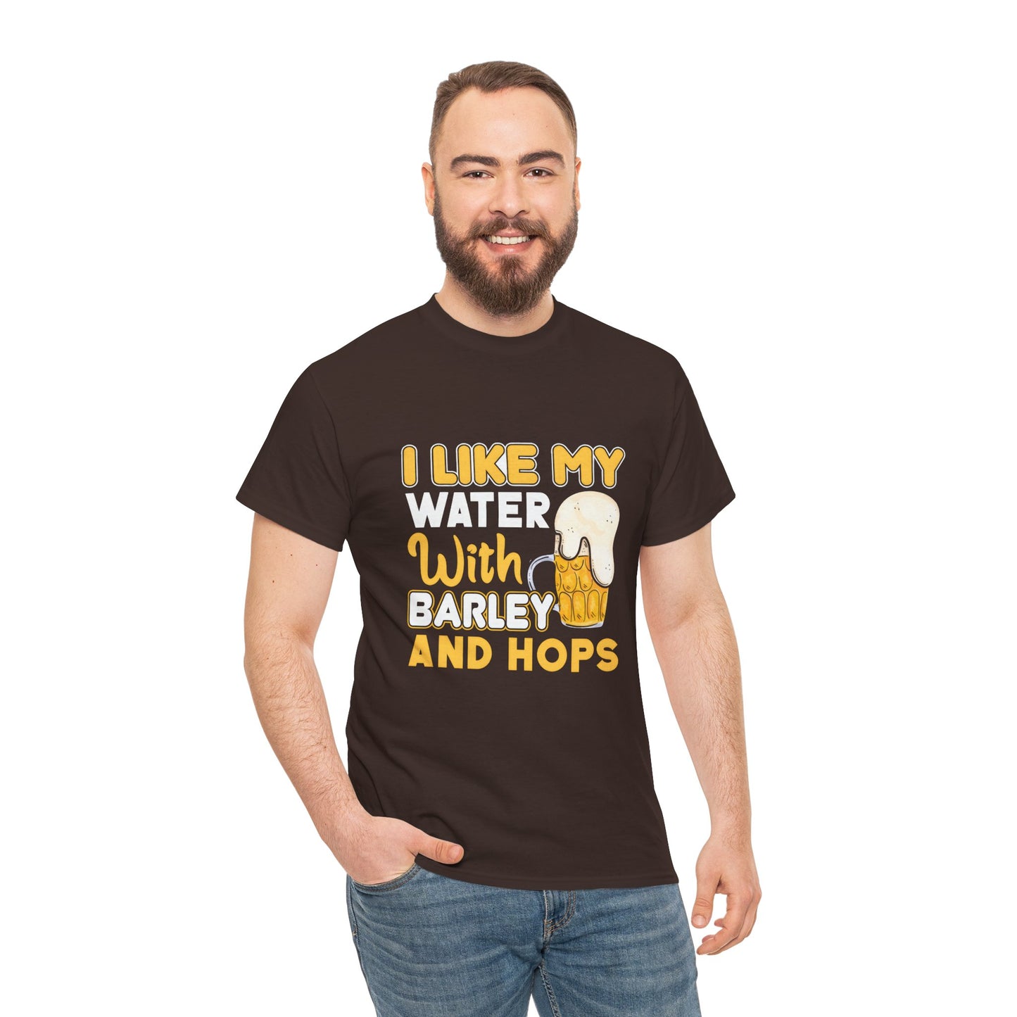 Funny Beer Slogan Tee, I Like My Water