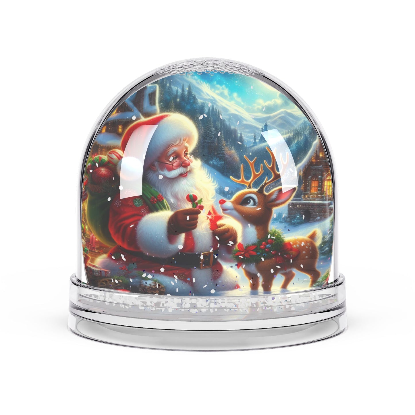 Santa’s Brightest Companion  Snow Globe