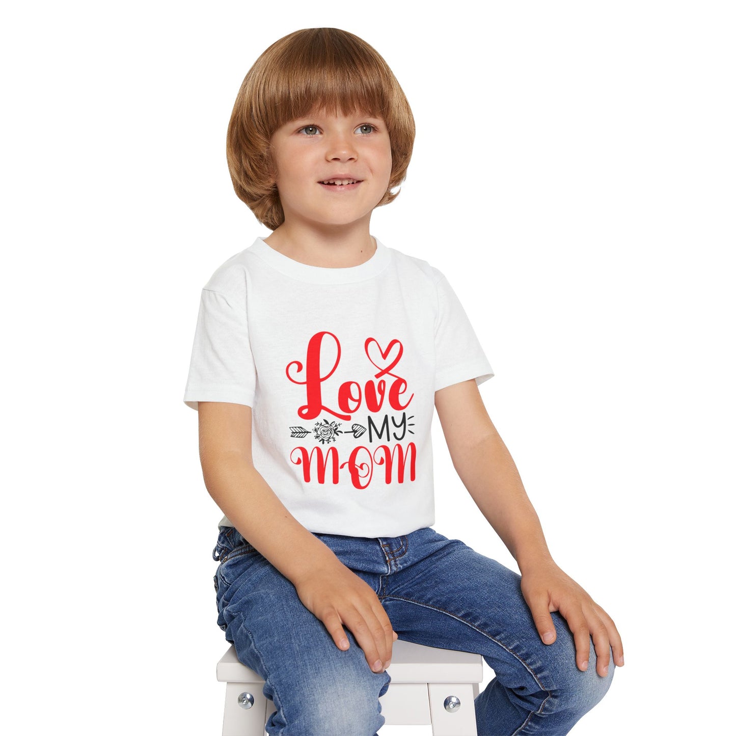 Toddler T-Shirt: 'Love My Mom' Cute Kids Tee