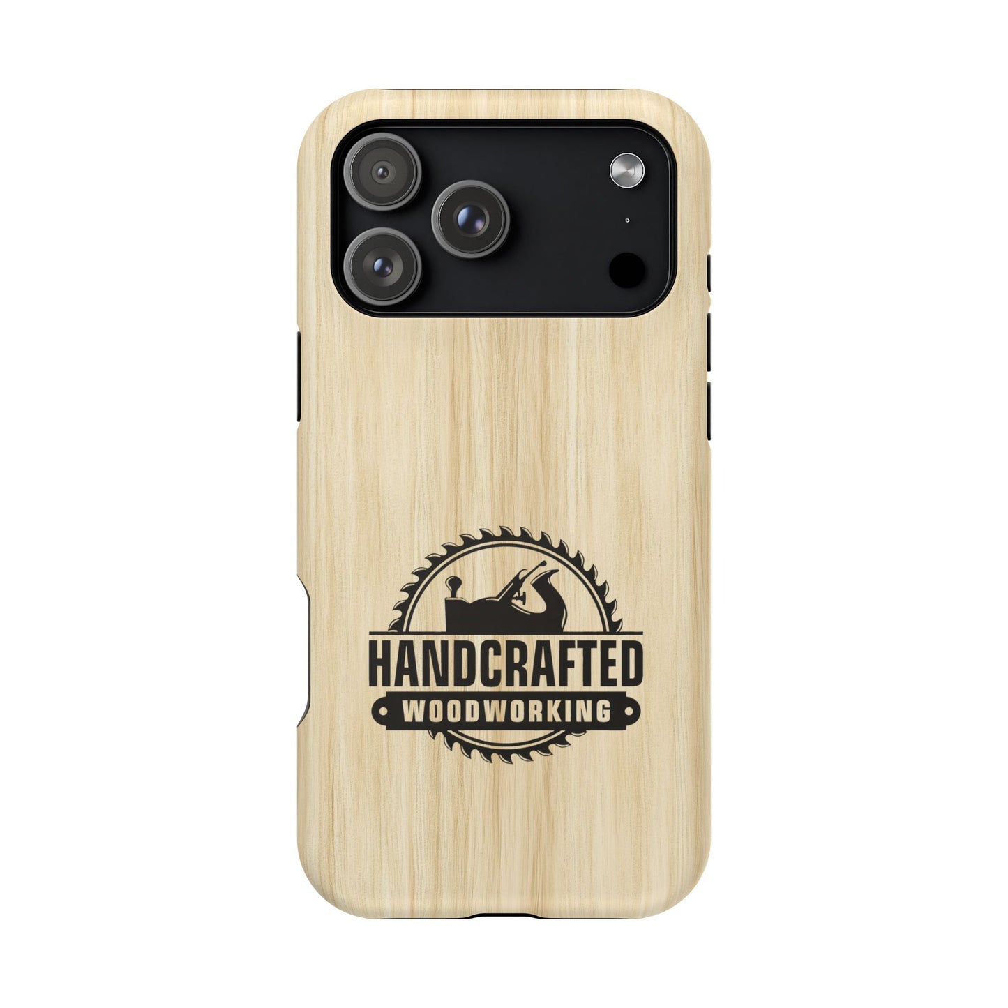Handcrafted Woodworking Logo Magnetic Phone Cases