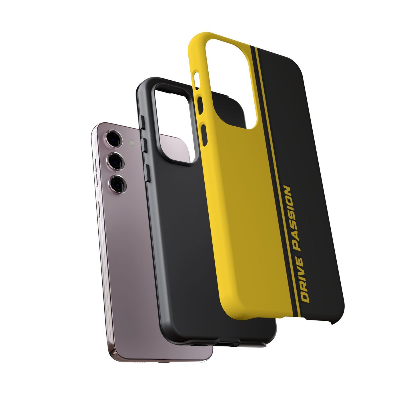 Drive Passion Tough Case – Bold Yellow & Black Design