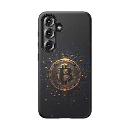 Bitcoin Samsung Tough Case for Smartphones, Crypto Lover Phone Accessory