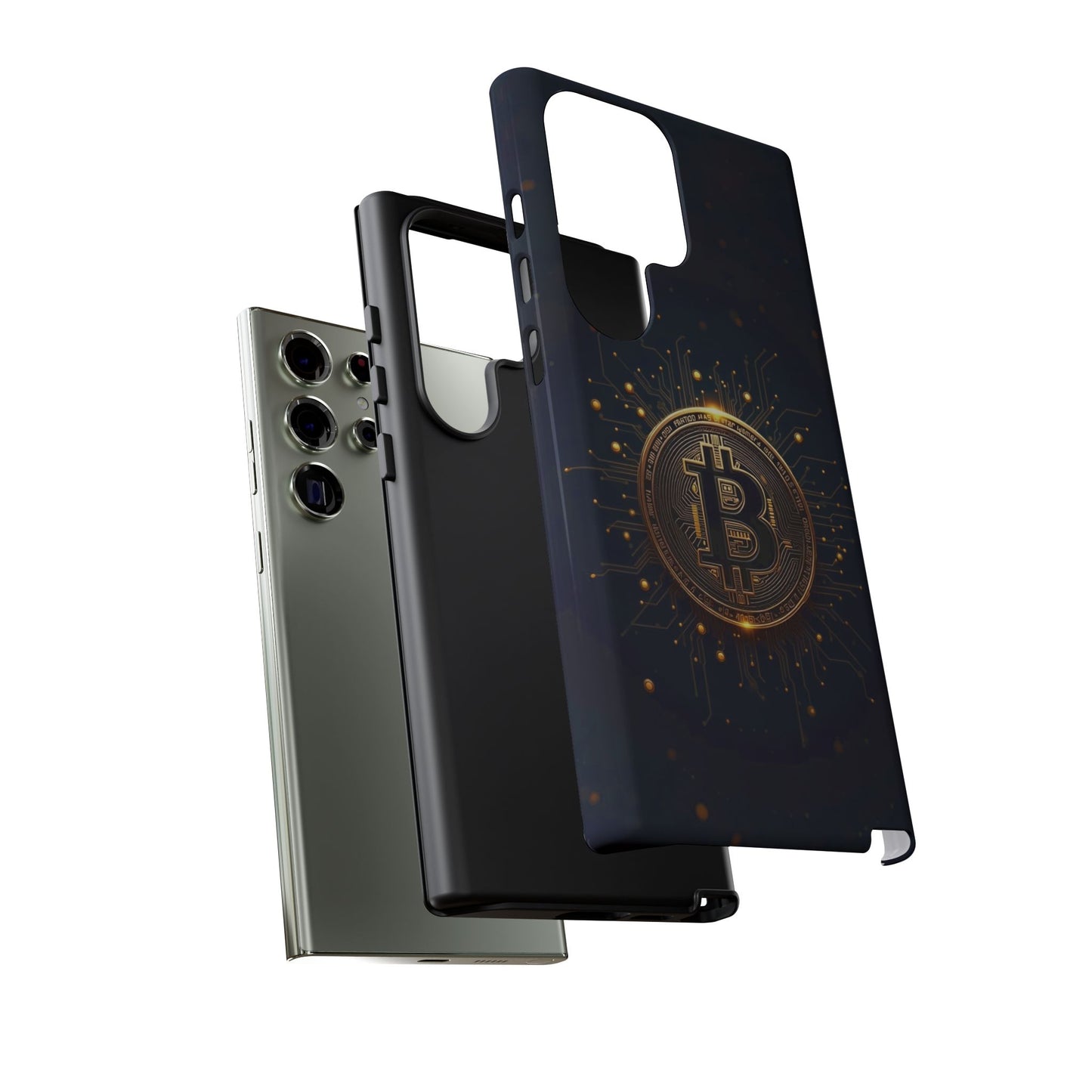 Bitcoin Samsung Tough Case for Smartphones, Crypto Lover Phone Accessory