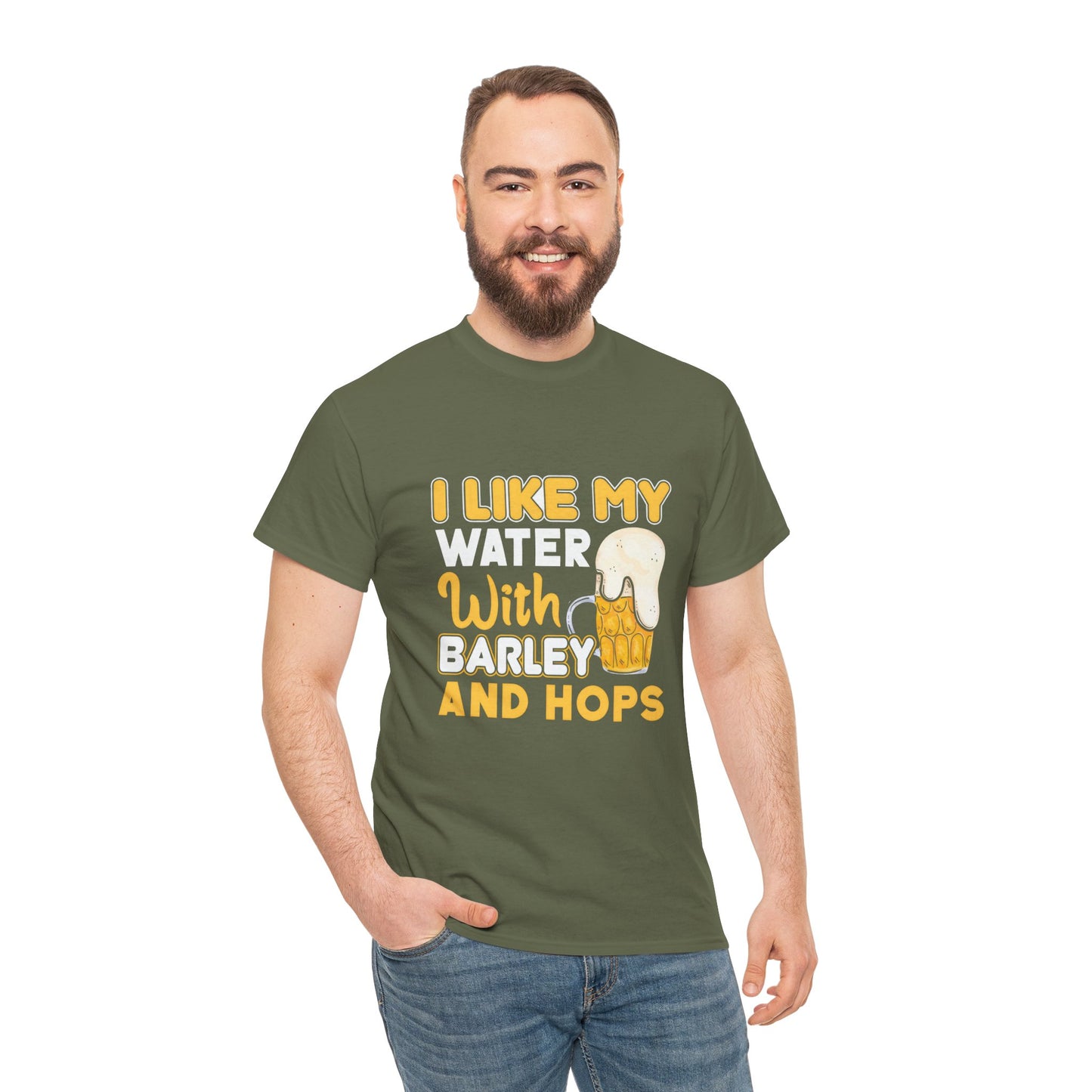 Funny Beer Slogan Tee, I Like My Water