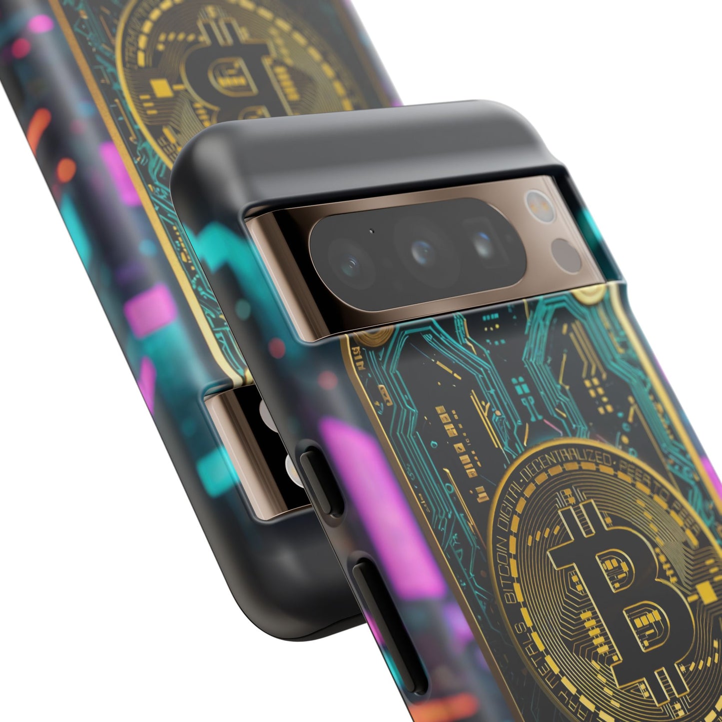 Bitcoin Google Pixel Phone Case - Tough Cases with Cryptocurrency Design
