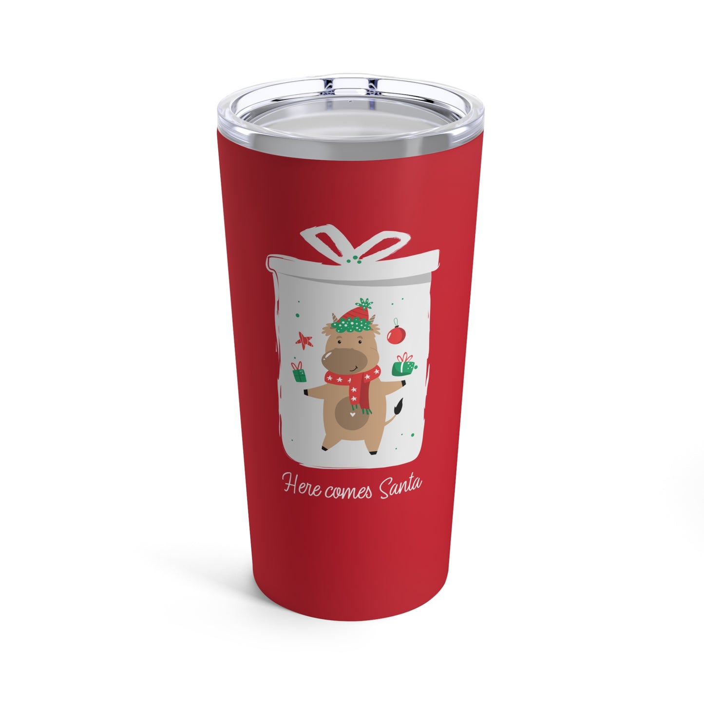 Here Comes Santa Tumbler 20oz / Red