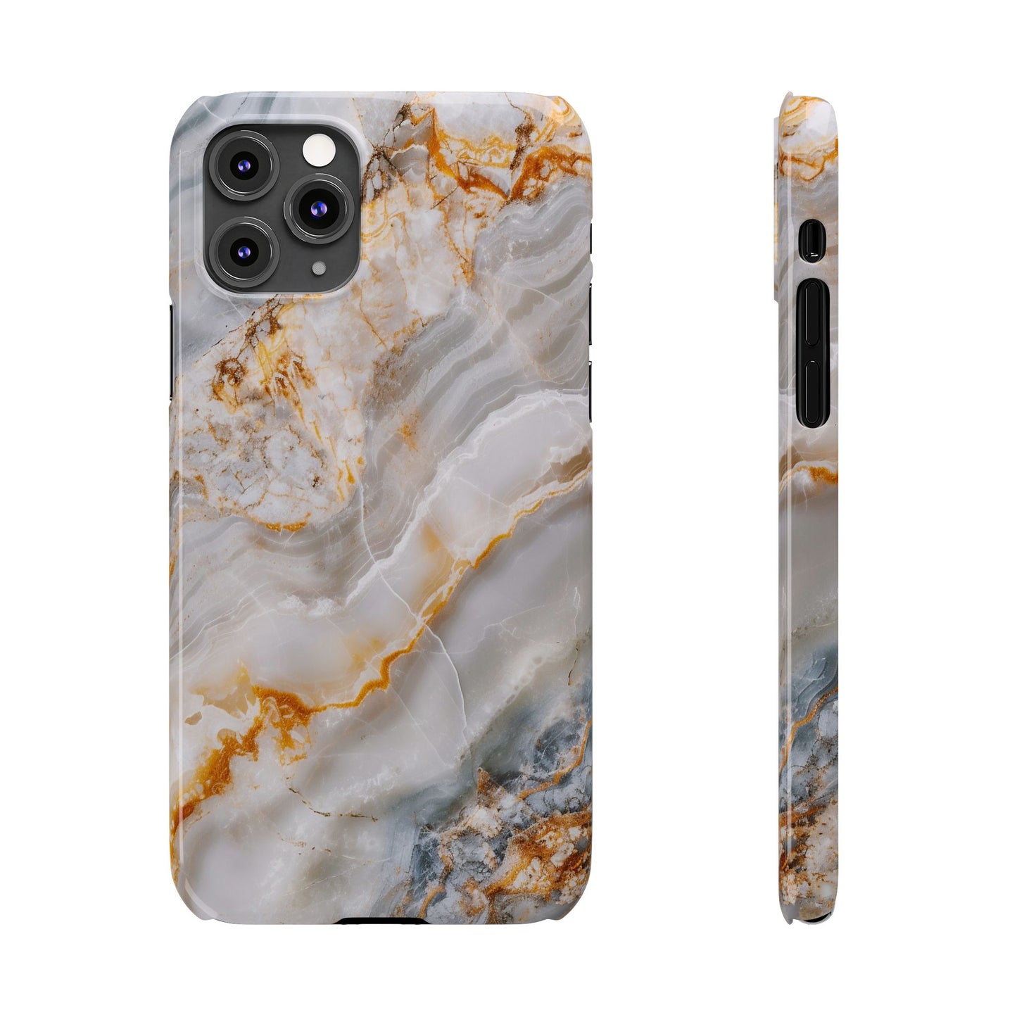 Pure Elegance Marble Slim Phone Cases, Modern Tech Decor