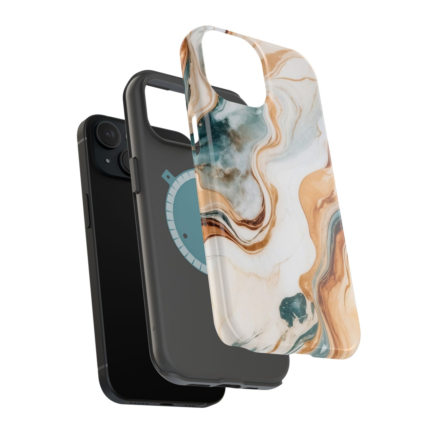 Stylish Magnetic Phone Cases, Abstract Marble Design for Everyday Use