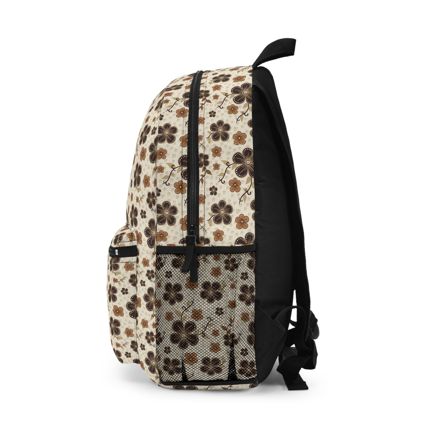 Timeless Elegance: Minimal Floral Backpack / Beige