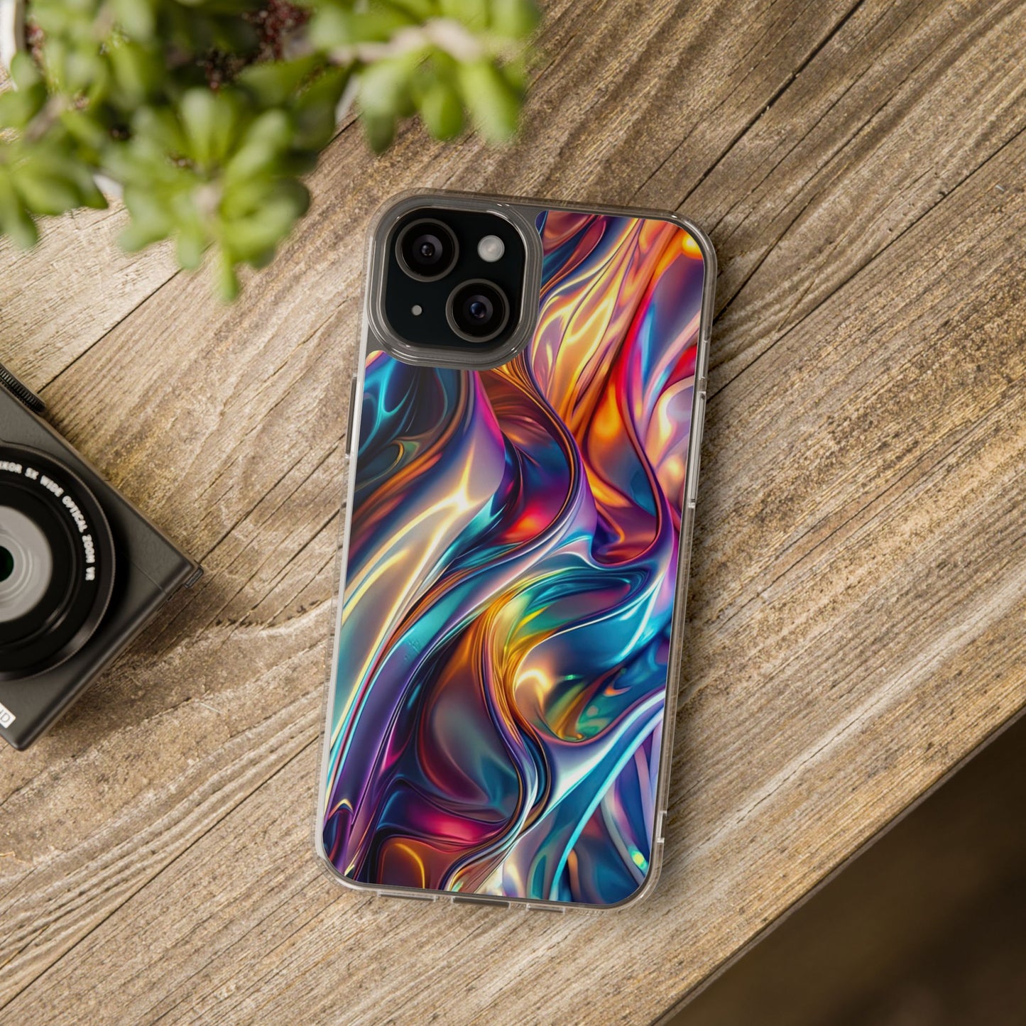 Colorful Clear Case for iPhone – Abstract Art Design