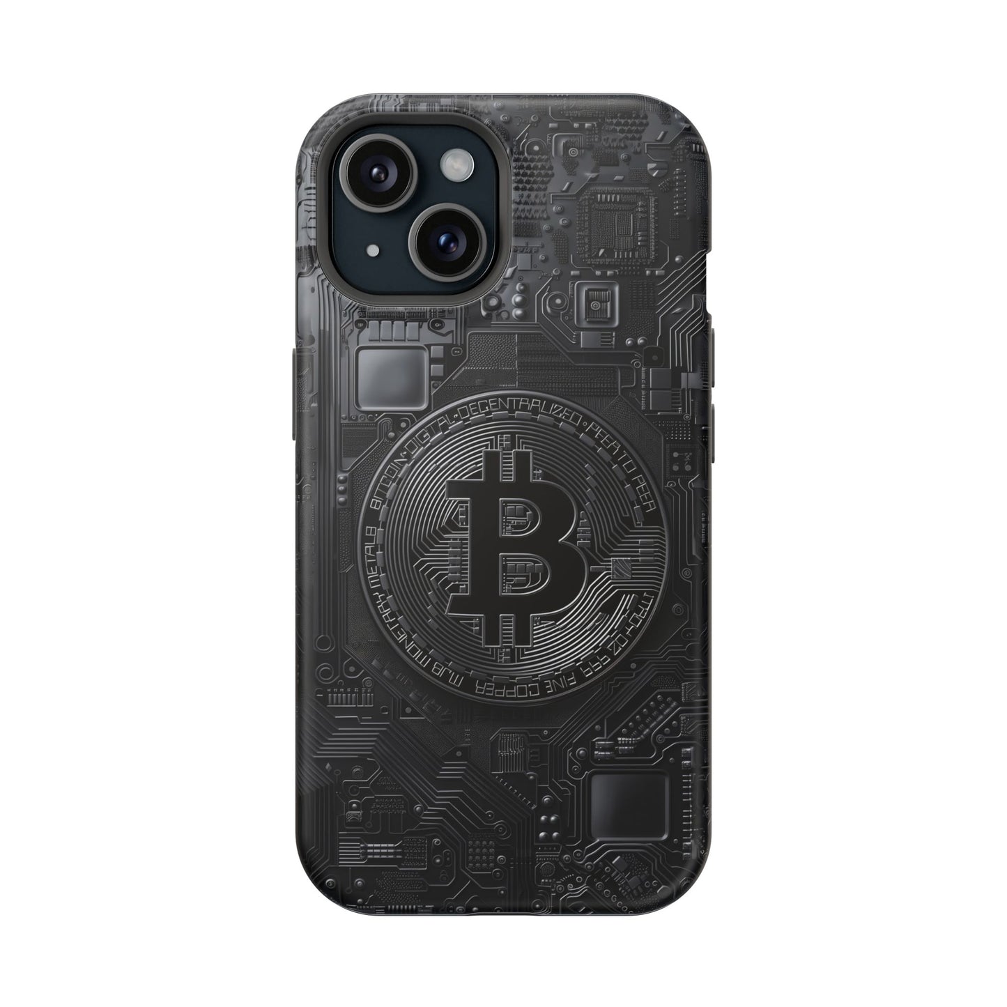 Black Bitcoin Magnetic iPhone Cases - Ideal for Tech Enthusiasts