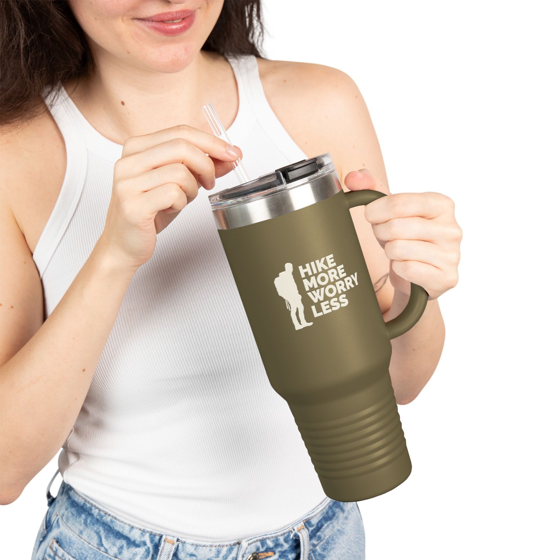 Hike More Worry Less Travel Mug, 40oz