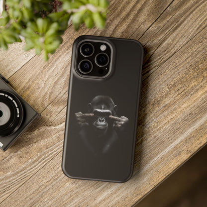 Edgy Gorilla Magnetic iPhone Case, Unique Cell Phone Cover