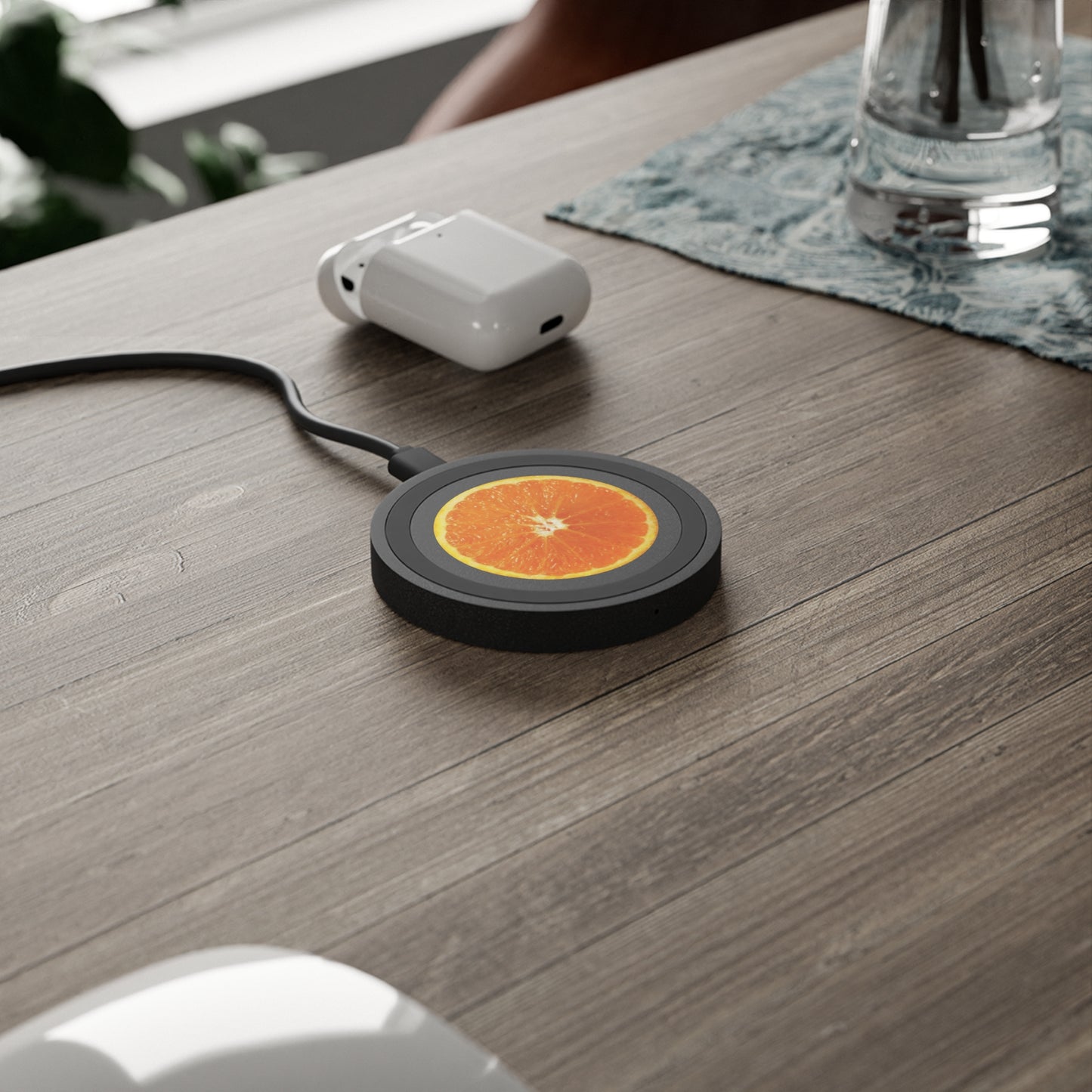 Orange Quake Wireless Charging Pad