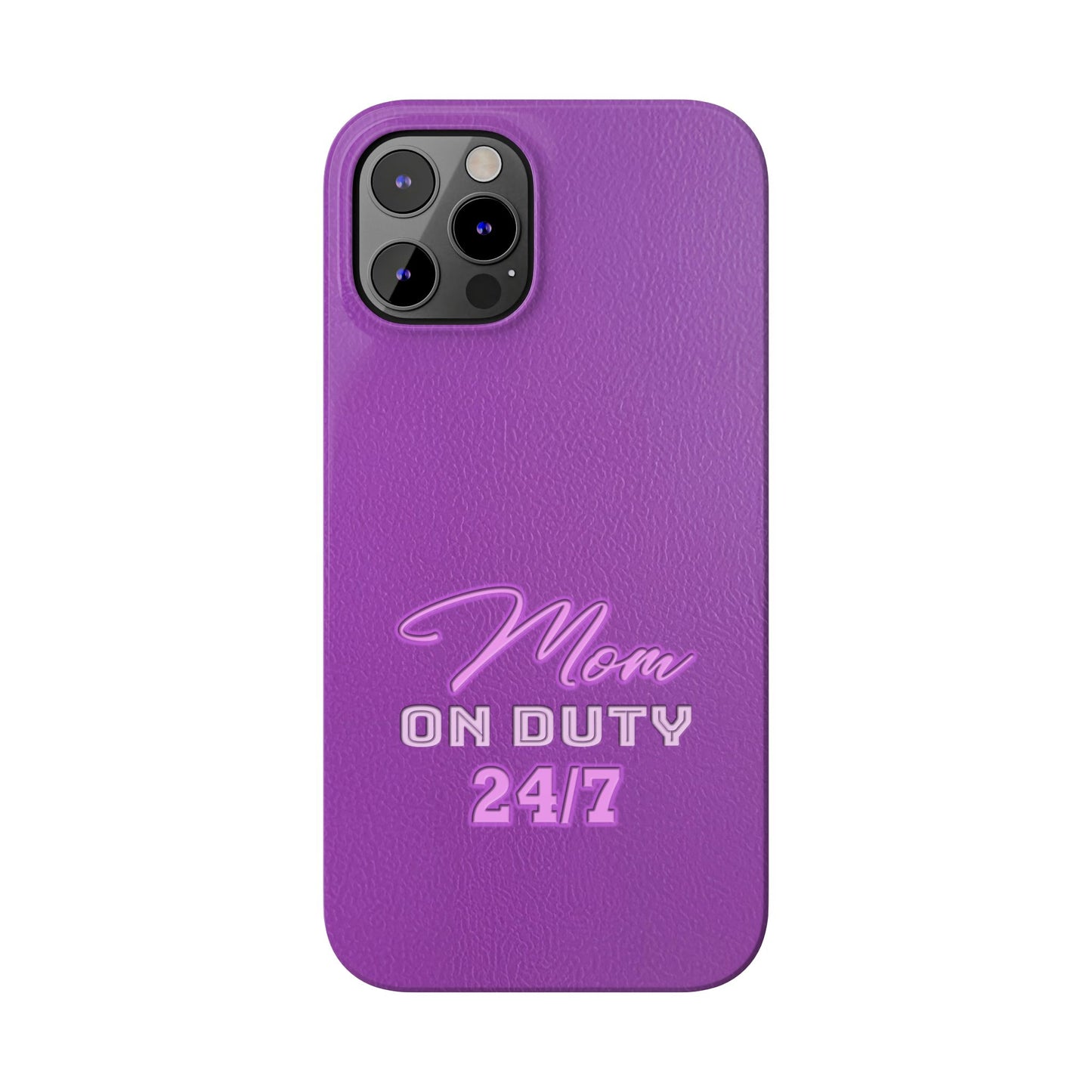 Mom On Duty Slim Case, Purple Case for Mothers