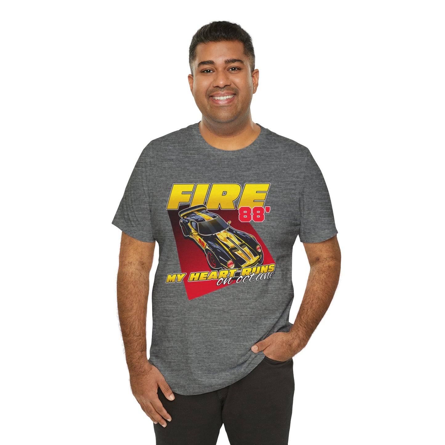 My Heart Runs On Octane Unisex Jersey Short Sleeve Tee