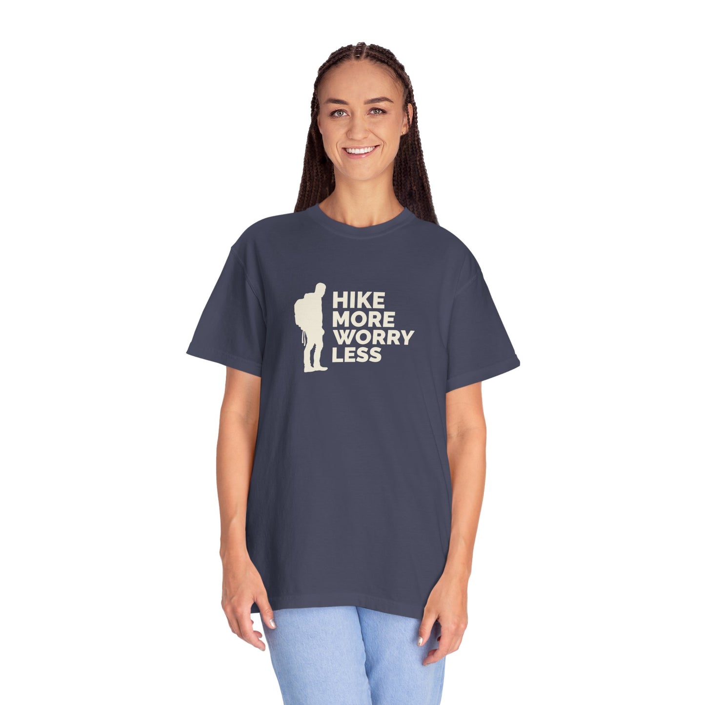 Hike More Worry Less Unisex Garment-Dyed T-shirt