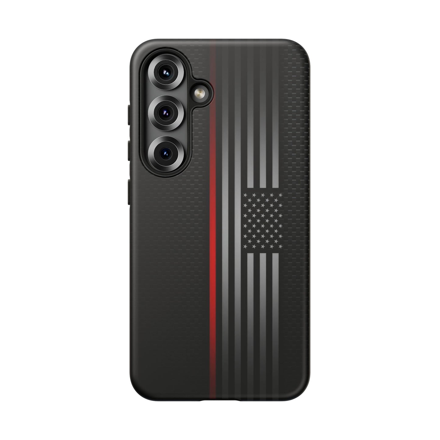 Elegant Patriotic Samsung Phone Case, Thin Red Line Design