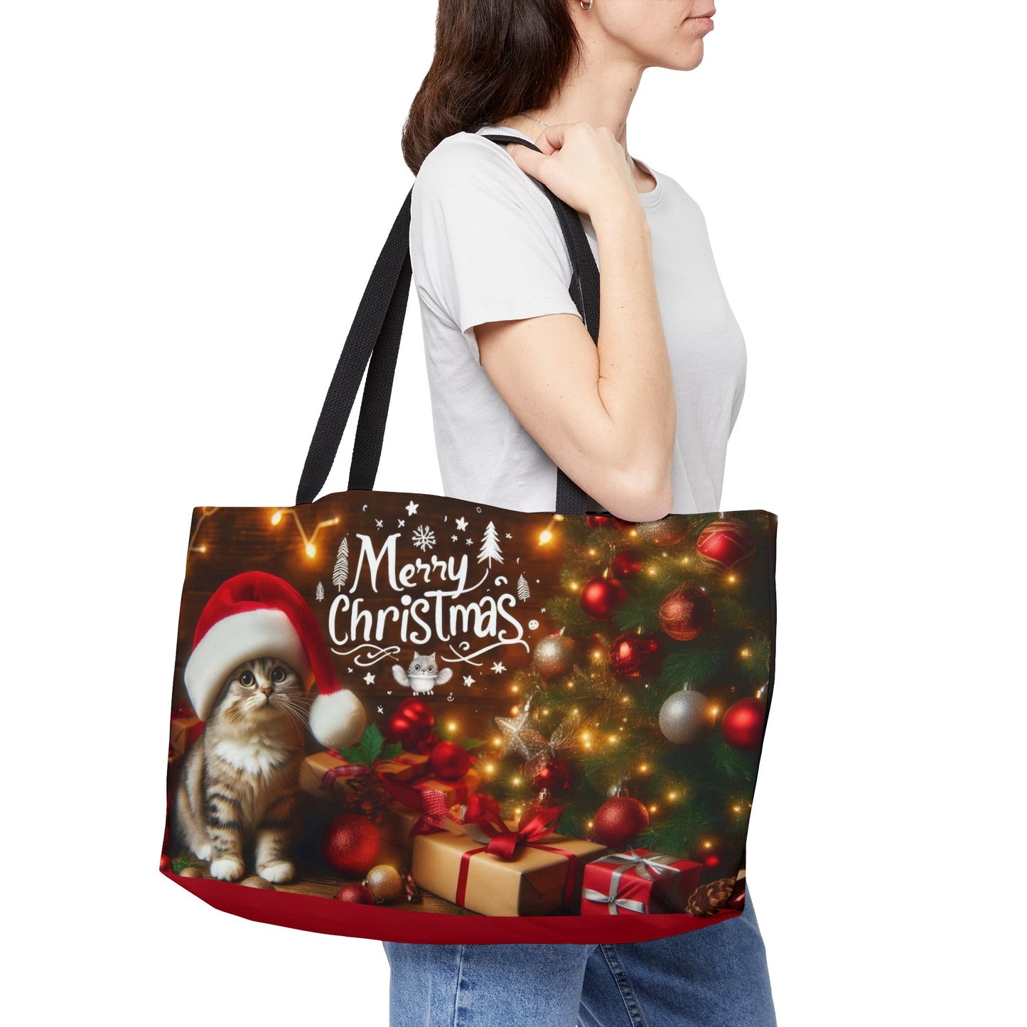 Purrfect Holiday Tote Bag