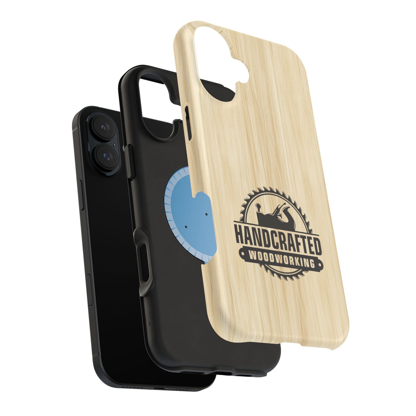 Handcrafted Woodworking Logo Magnetic Phone Cases