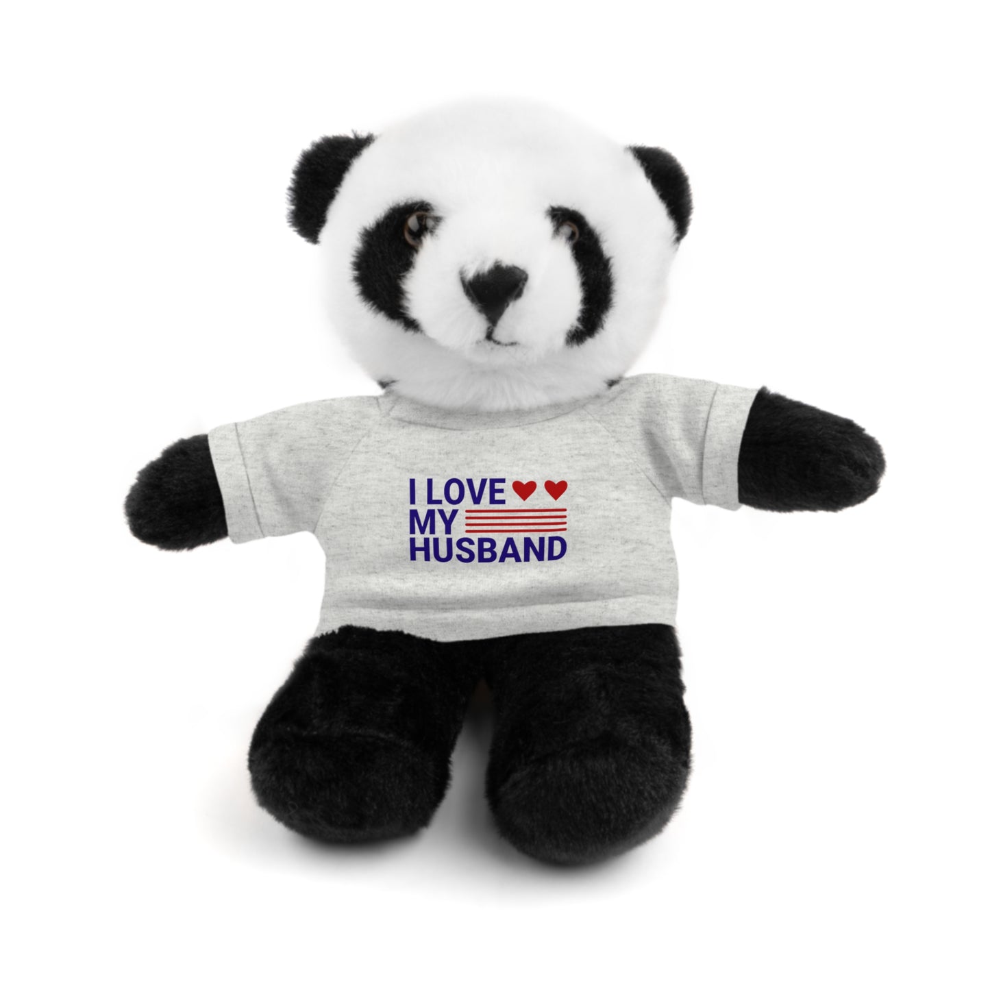Stuffed Animal with "I love my husband" Tee, Gift for husband