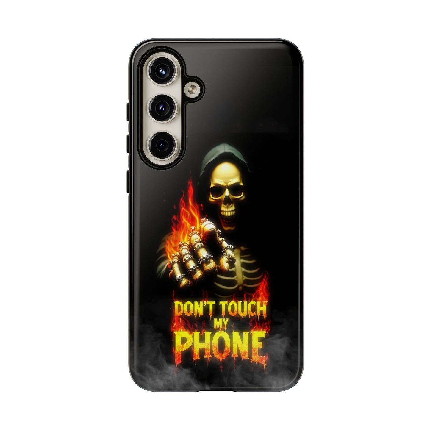 Skull Design Samsung Phone Case, Don't Touch My Phone Mobile Cover