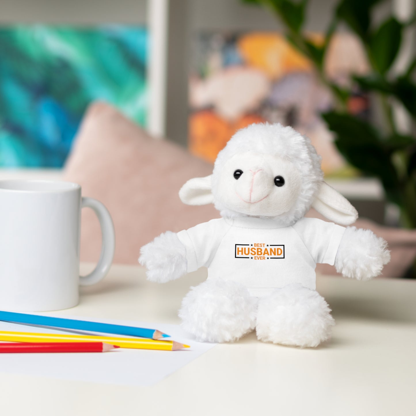 Stuffed Animal with Tee, Cute Gift for Husband