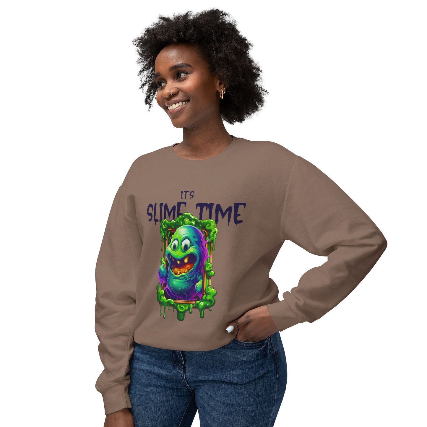 It's Slime Time Unisex Lightweight Crewneck Sweatshirt