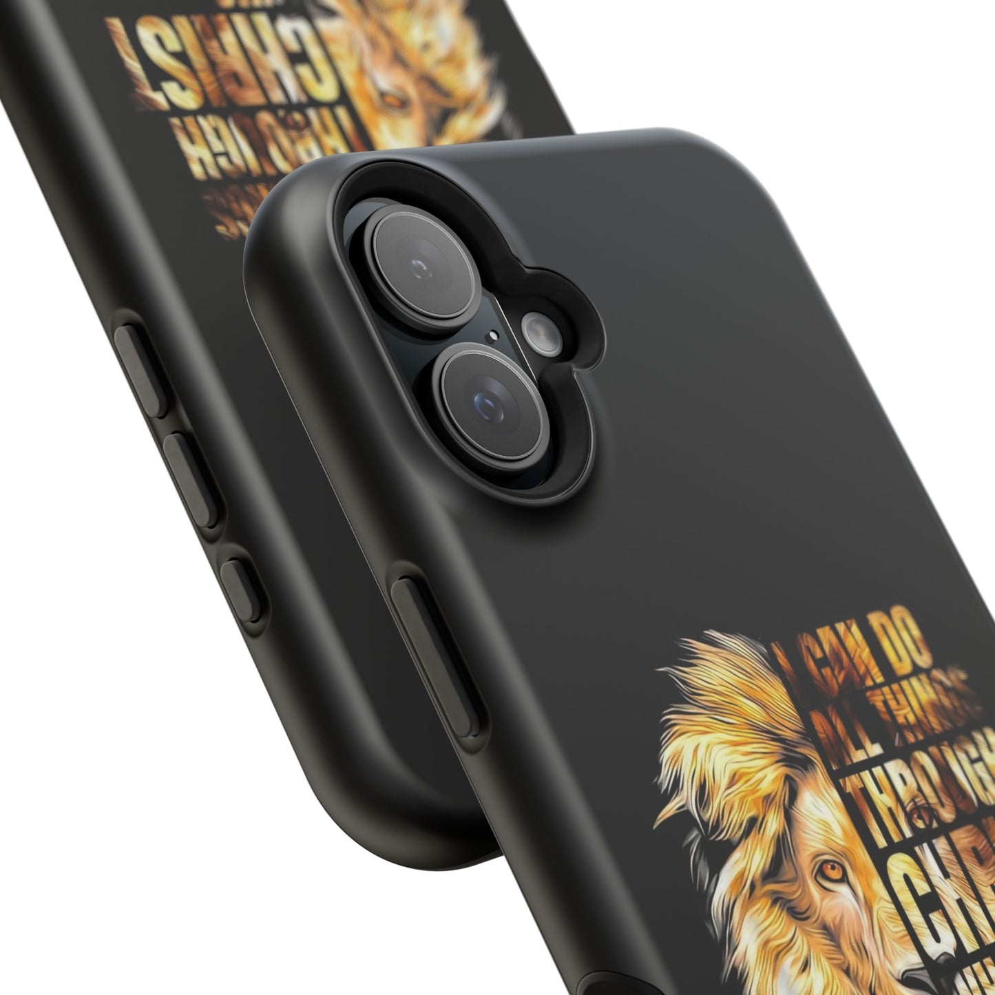 Inspirational Lion Magnetic iPhone Case, Strength & Faith, Christian Accessories