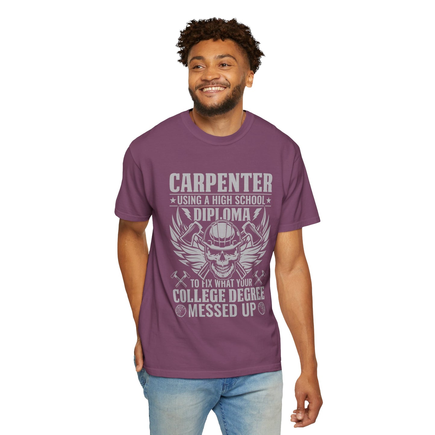 Carpenter T-Shirt - Unisex Garment-Dyed Tee for Skilled Trades