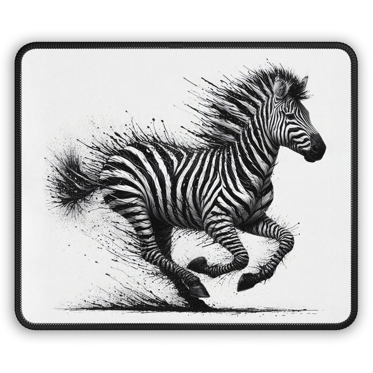 Black and White Mouse Pad - Abstract Zebra