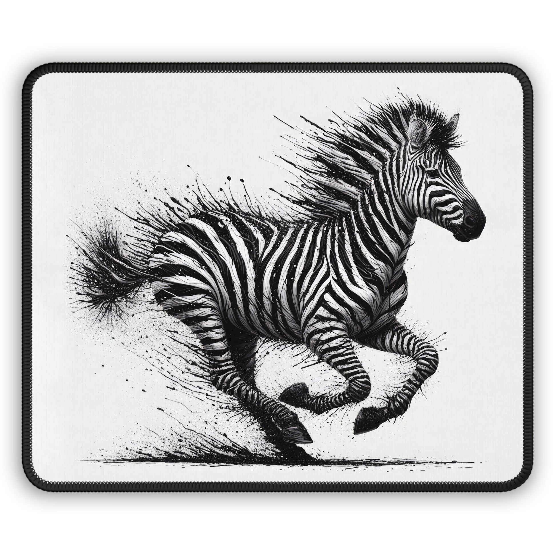 Black and White Mouse Pad - Abstract Zebra