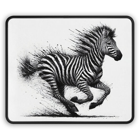 Black and White Mouse Pad - Abstract Zebra