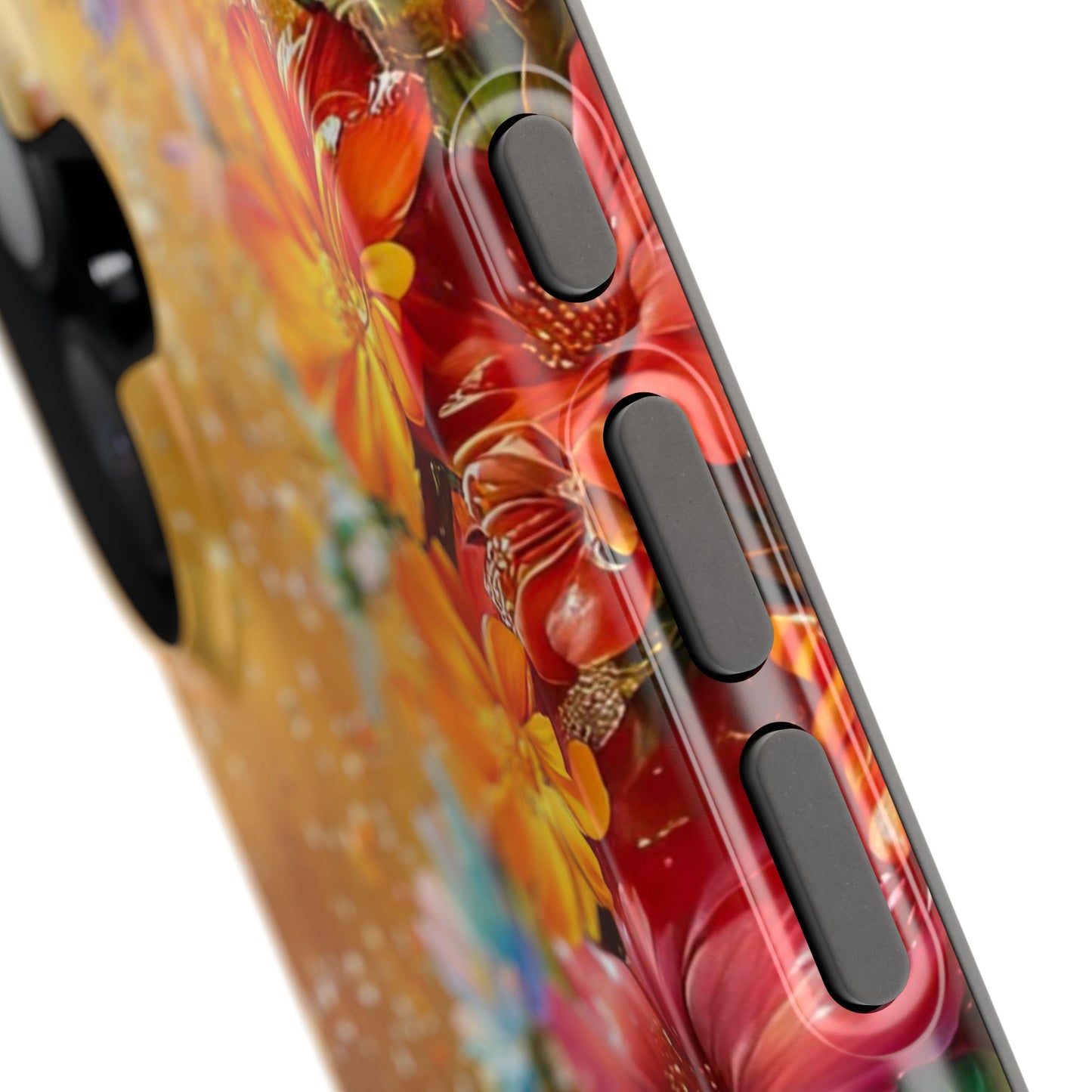 Vibrant Floral Magnetic Phone Case, Artistic Phone Cover