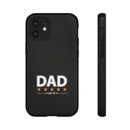 5-Star Dad iPhone Case - Tough Black Cover for Father's Day