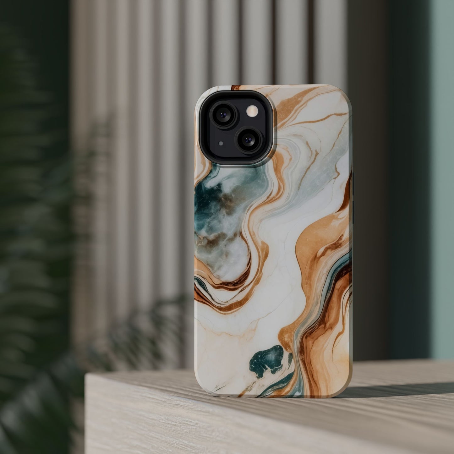 Stylish Magnetic Phone Cases, Abstract Marble Design for Everyday Use